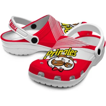customized pringles bowtie red white clogs high quality hey clogs