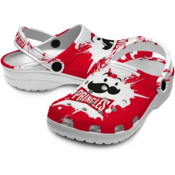 customized pringles explosion red white clogs high quality hey clogs