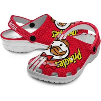 customized pringles happy mascots red white clogs high quality hey clogs