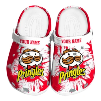 customized pringles red burst red white clogs best selling hey clogs
