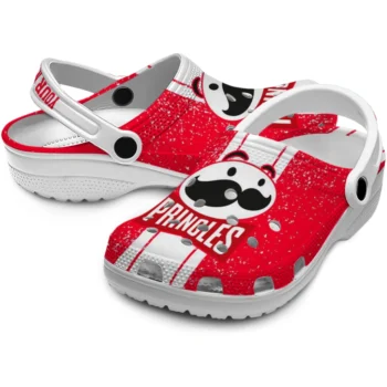 customized pringles strikes design red white clogs high quality hey clogs