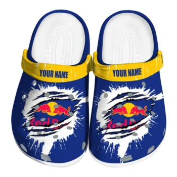 customized red bull claw slash blue yellow clogs best selling hey clogs