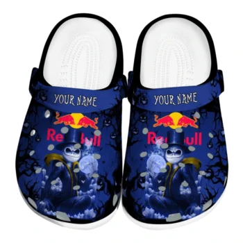 customized red bull skellington night black blue clogs best selling hey clogs