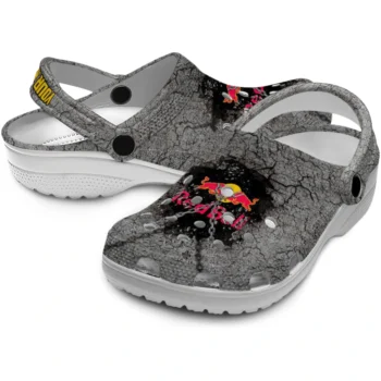 customized red bull stone crack gray black clogs high quality hey clogs