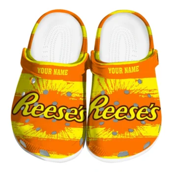 customized reeses custom yellow orange clogs best selling hey clogs