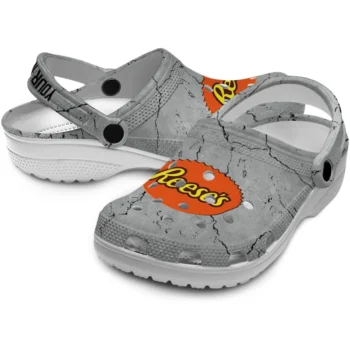 customized reeses snack centerpiece gray orange clogs high quality hey clogs
