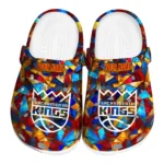 customized sacramento kings prism pieces clogs best selling