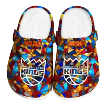 customized sacramento kings prism pieces clogs best selling