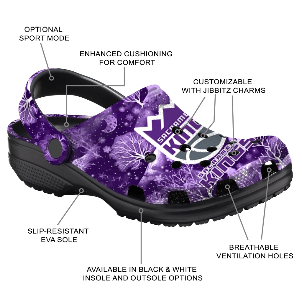 customized sacramento kings snowy hills clogs new arrival customized sacramento kings snowy hills clogs new arrival