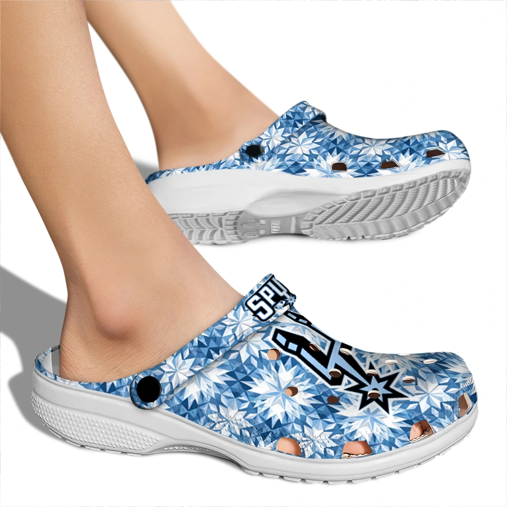 customized san antonio spurs snowflake mosaic clogs fashion forward customized san antonio spurs snowflake mosaic clogs fashion forward