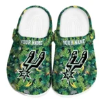 customized san antonio spurs tropical leaves clogs best selling