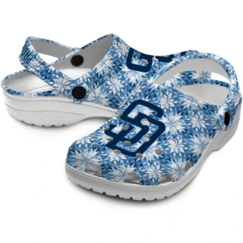 customized san diego padres snowflake mosaic clogs high quality