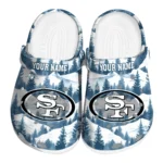 customized san francisco 49ers snowy mountains clogs best selling