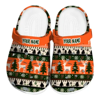 customized san francisco giants christmas motif clogs best selling