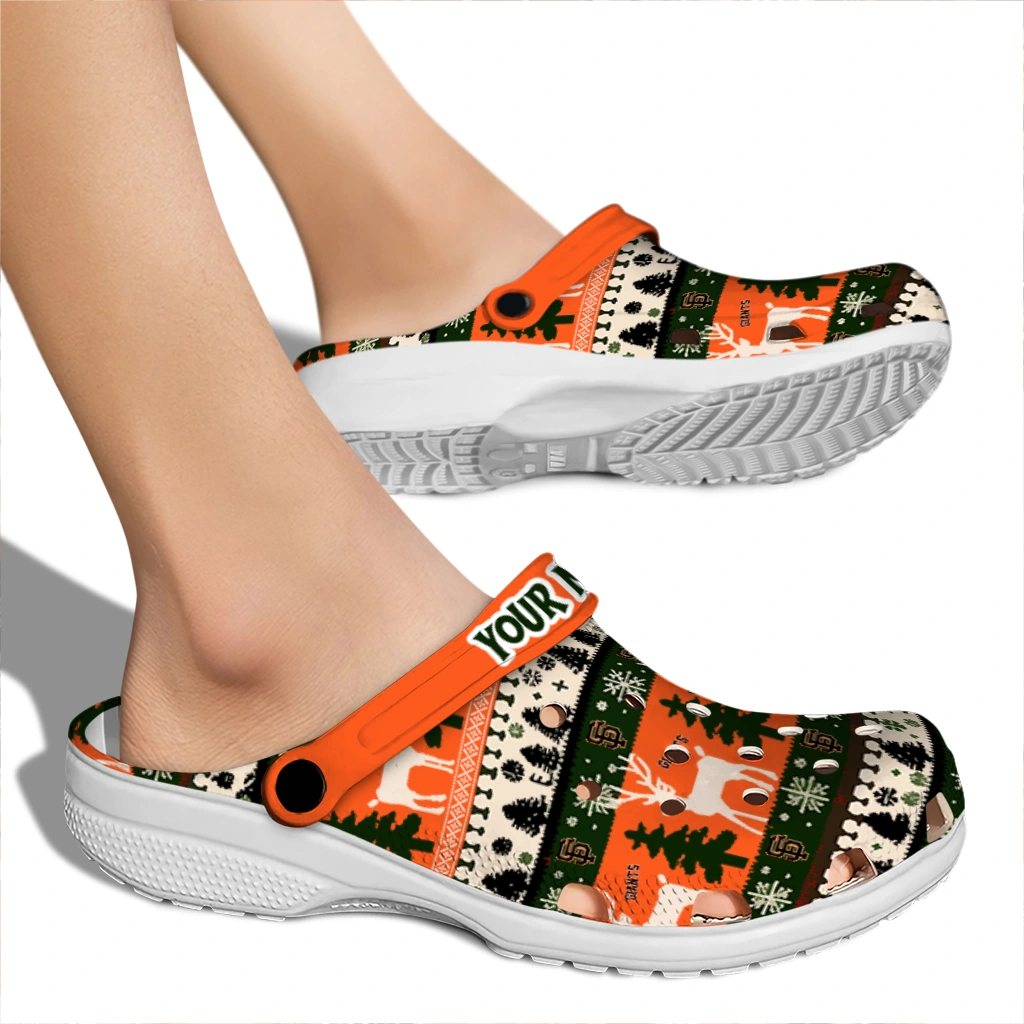 customized san francisco giants christmas motif clogs fashion forward customized san francisco giants christmas motif clogs fashion forward