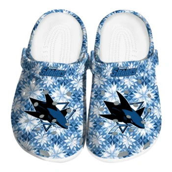 customized san jose sharks snowflake mosaic clogs best selling