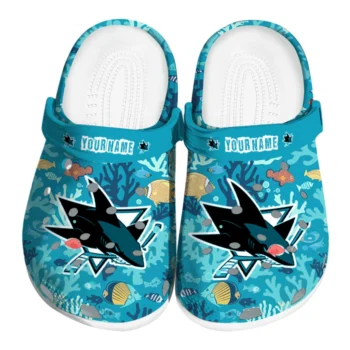 customized san jose sharks tropical fish ocean clogs best selling