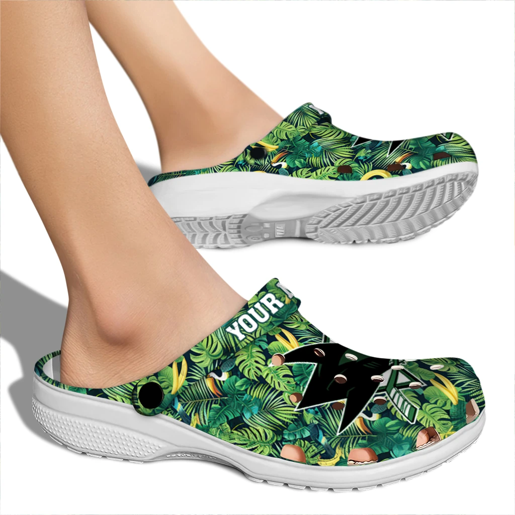 customized san jose sharks tropical leaves clogs fashion forward customized san jose sharks tropical leaves clogs fashion forward