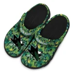 customized san jose sharks tropical leaves clogs best selling