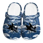 customized san jose sharks wave flow clogs best selling