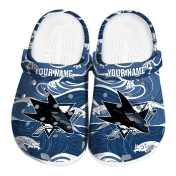 customized san jose sharks wave flow clogs best selling