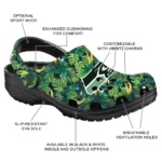 customized seattle seahawks tropical leaves clogs best selling