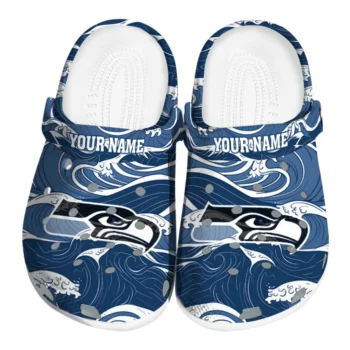 customized seattle seahawks wave flow clogs best selling