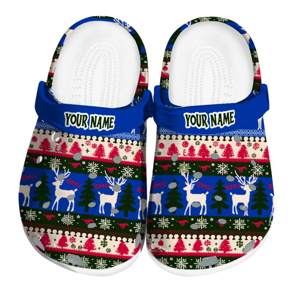 customized smu mustangs christmas motif clogs best selling customized smu mustangs christmas motif clogs best selling