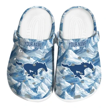 customized smu mustangs mountain artwork clogs best selling