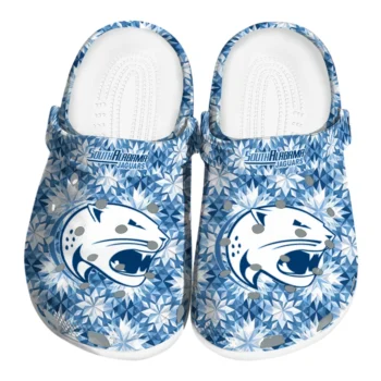 customized south alabama jaguars snowflake mosaic clogs best selling