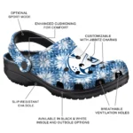 customized south alabama jaguars snowflake mosaic clogs best selling