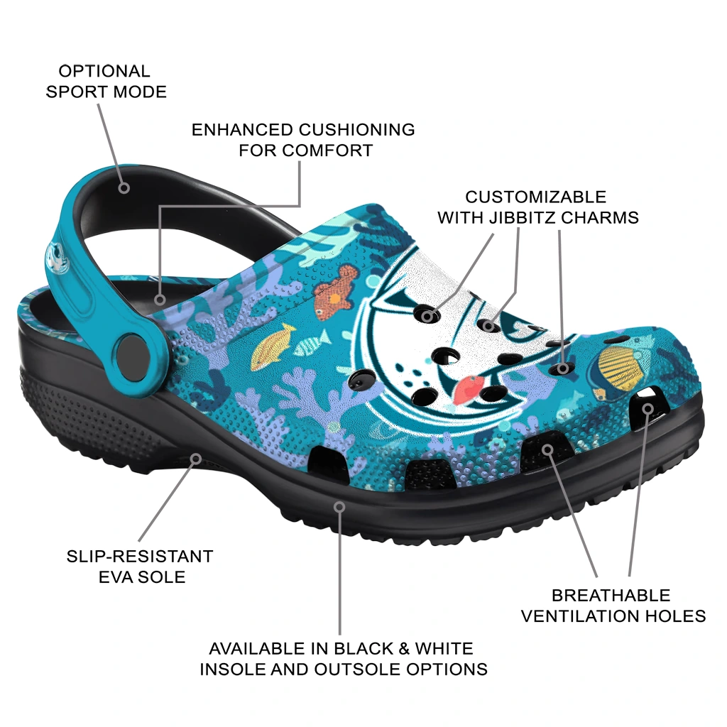 customized south alabama jaguars tropical fish ocean clogs new arrival customized south alabama jaguars tropical fish ocean clogs new arrival