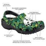 customized south alabama jaguars tropical leaves clogs best selling