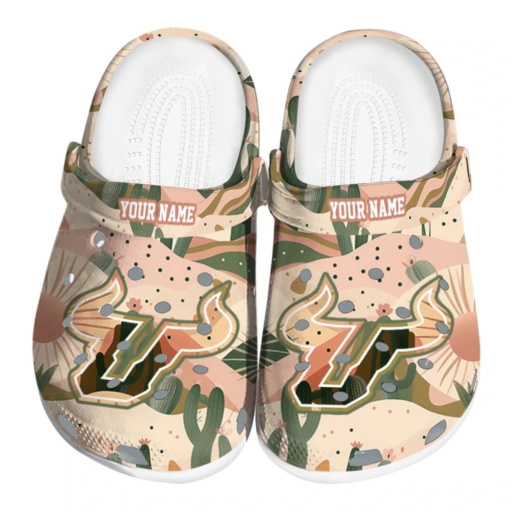 customized south florida bulls desert cactus pattern clogs best selling customized south florida bulls desert cactus pattern clogs best selling