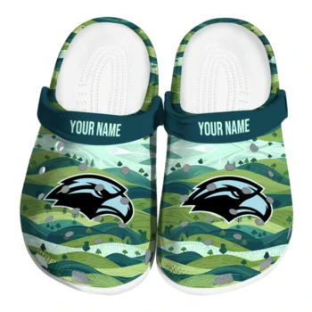 customized southern miss golden eagles hills illustration clogs best selling