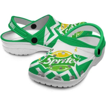 customized sprite graphic green white clogs high quality hey clogs