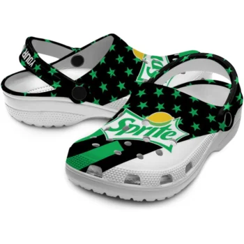 customized sprite green stars black green clogs high quality hey clogs