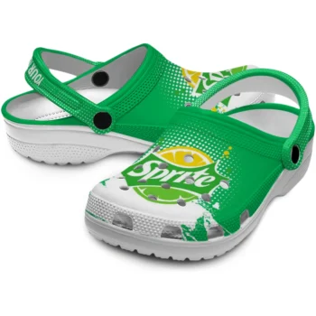 customized sprite splash green white clogs high quality hey clogs