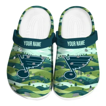 customized st louis blues hills illustration clogs best selling
