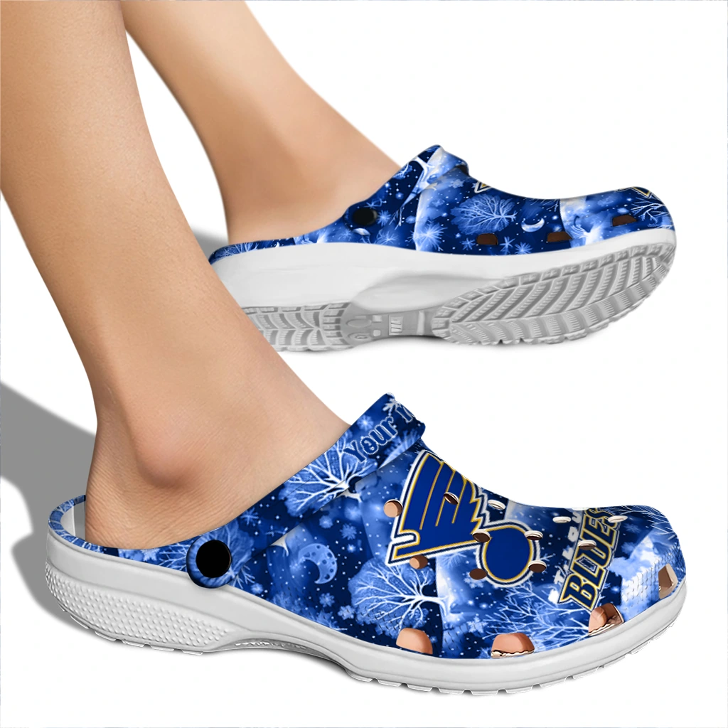 customized st louis blues snowy hills clogs fashion forward customized st louis blues snowy hills clogs fashion forward