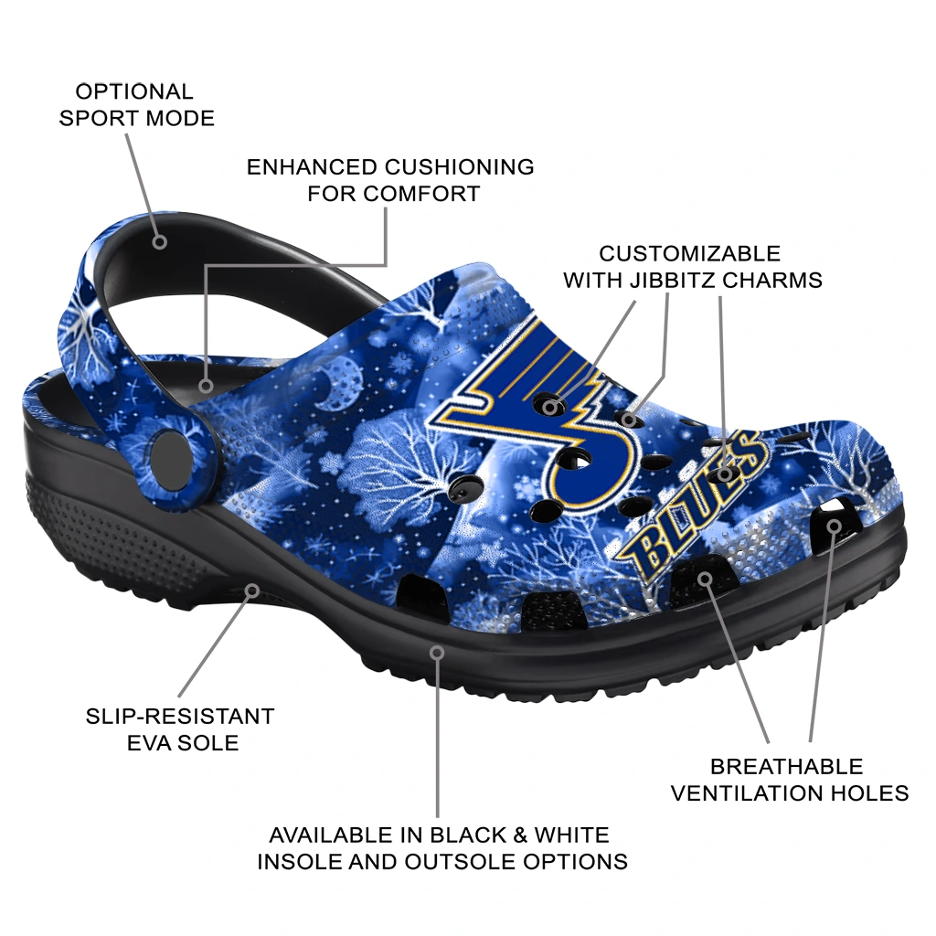 customized st louis blues snowy hills clogs new arrival customized st louis blues snowy hills clogs new arrival