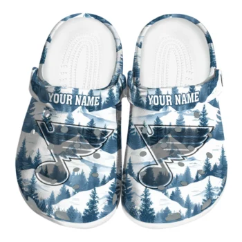 customized st louis blues snowy mountains clogs best selling