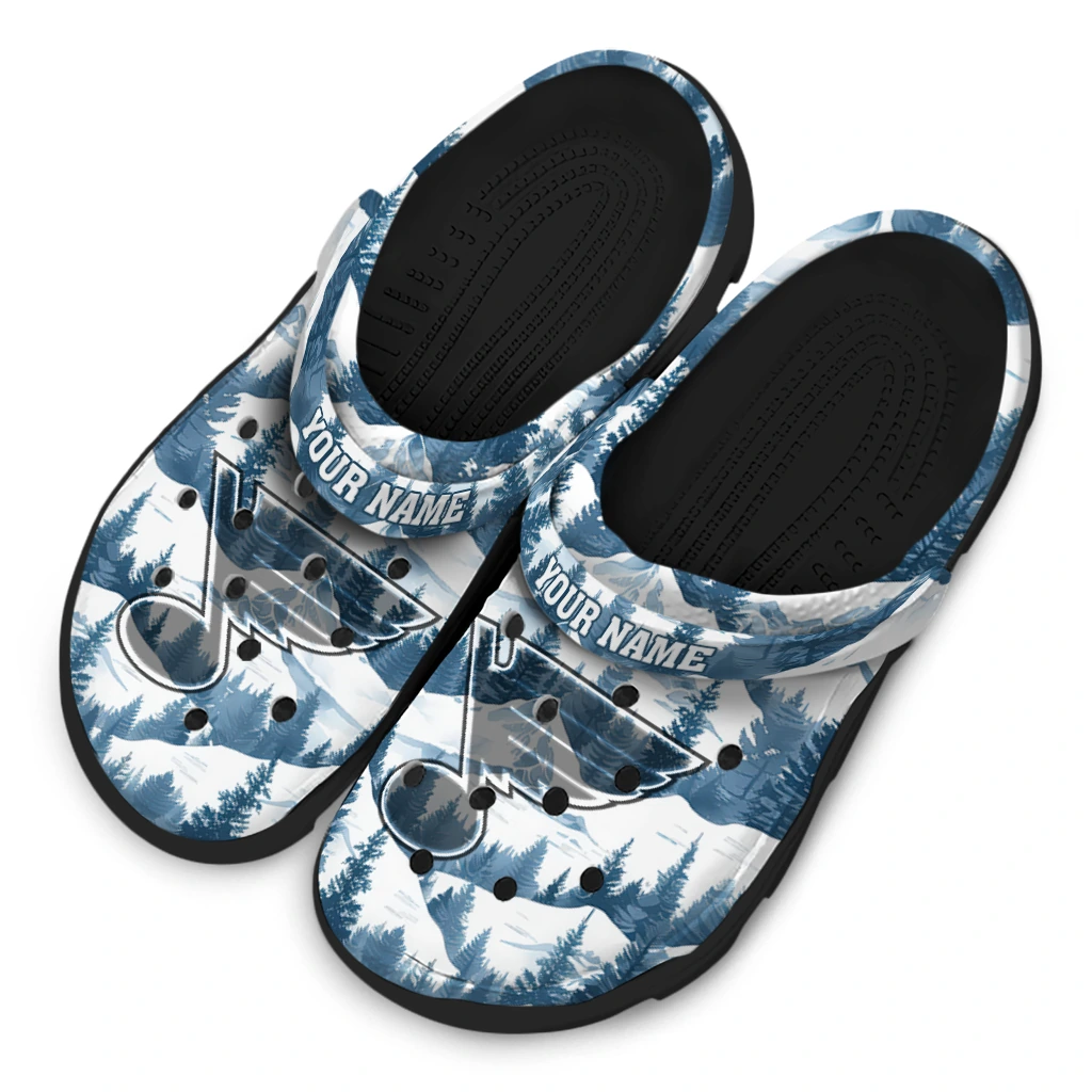 customized st louis blues snowy mountains clogs latest model customized st louis blues snowy mountains clogs latest model