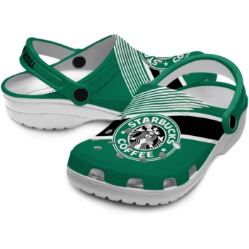 customized starbucks emblem green black clogs high quality hey clogs