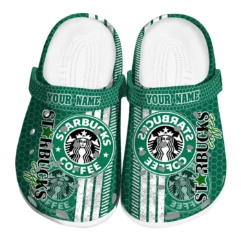 customized starbucks green coffee green white clogs best selling hey clogs