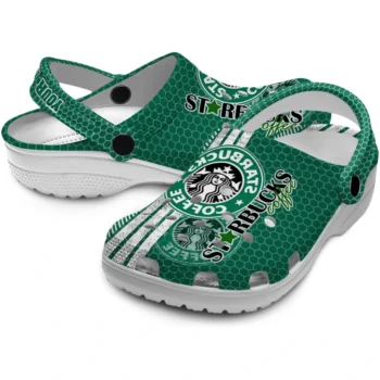 customized starbucks green coffee green white clogs high quality hey clogs