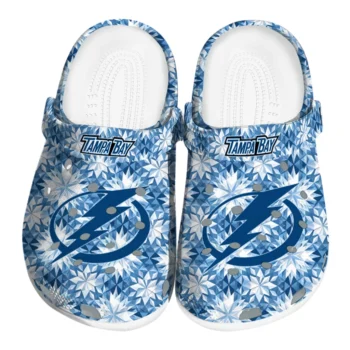 customized tampa bay lightning snowflake mosaic clogs best selling