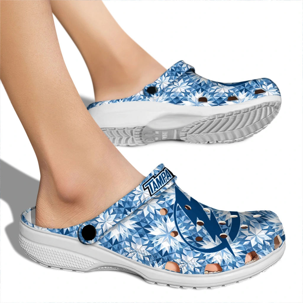 customized tampa bay lightning snowflake mosaic clogs fashion forward customized tampa bay lightning snowflake mosaic clogs fashion forward