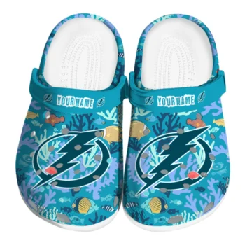 customized tampa bay lightning tropical fish ocean clogs best selling