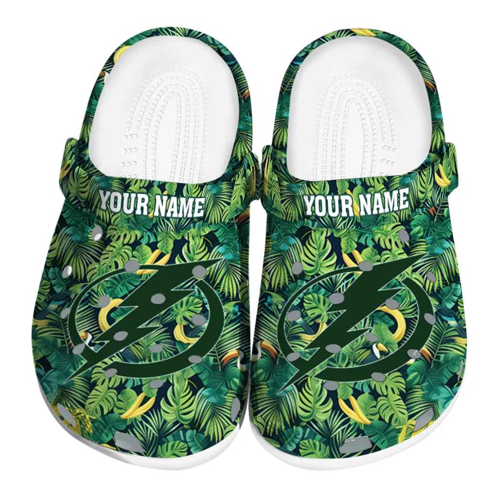 customized tampa bay lightning tropical leaves clogs best selling customized tampa bay lightning tropical leaves clogs best selling